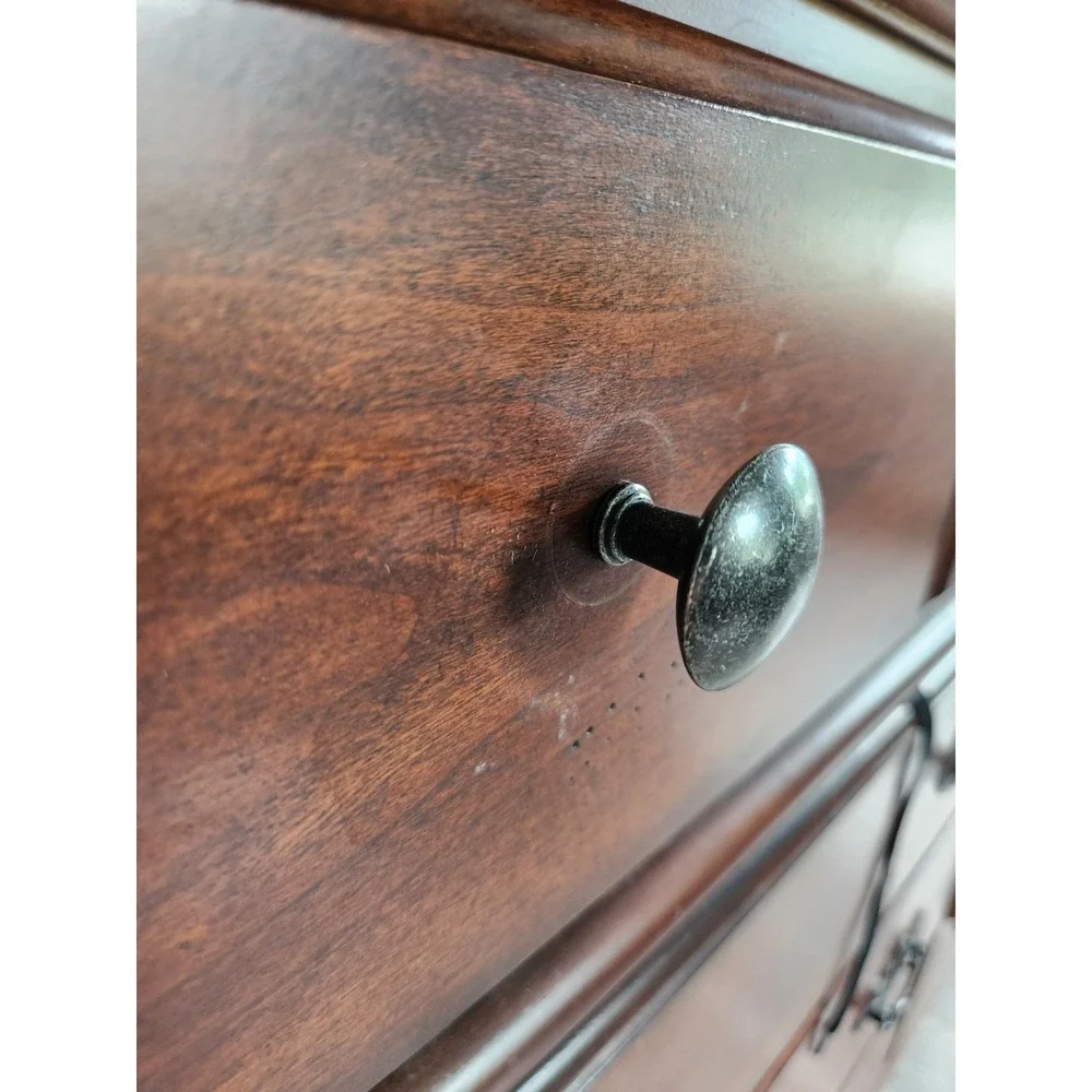 13 IKEA HEMNES ? Drawer Knobs Pull Handles with screws Large HEAVY Blk Silver